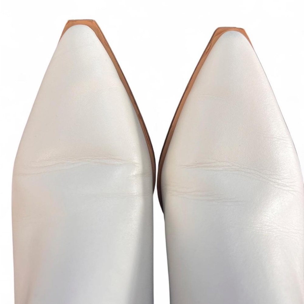 Marc Fisher LTD White Cowboy Booties Leather size 7.5 - Picture 3 of 8